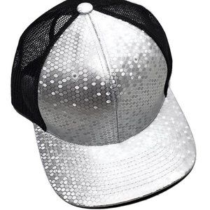Black & Silver Snap Back Unisex Cap